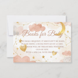Books for Baby Insert | Cute Celestial Baby Shower サンキューカード