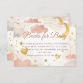 Books for Baby Insert | Cute Celestial Baby Shower サンキューカード (正面/裏面)