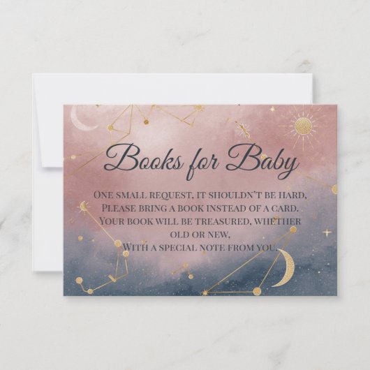 Books for Baby Insert | Modern Boho Celestial Show サンキューカード (正面)