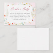 Books for Baby Ladybug Floral Garden Baby Shower エンクロージャーカード (正面/裏面)
