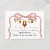 Books for Baby Little Cowgirl Baby Shower エンクロージャーカード (正面)