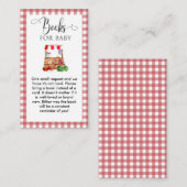 Books for Baby Locally Grown Baby Shower Gingham エンクロージャーカード (正面/裏面)