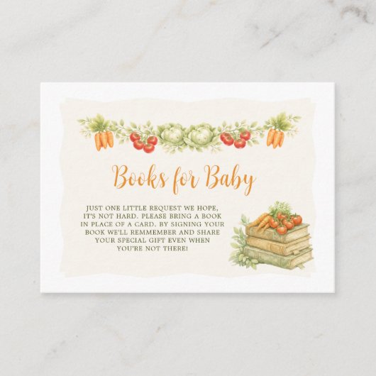 Books for Baby locally grown vegetable Garden  エンクロージャーカード (正面)