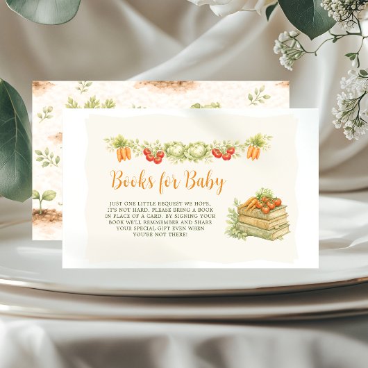 Books for Baby locally grown vegetable Garden  エンクロージャーカード