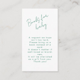 Books for Baby Marine Blue Coastal Baby Shower エンクロージャーカード