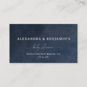 Books For Baby Moon Starry Night Navy Blue Stars エンクロージャーカード (裏面)