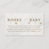 Books For Baby Moon White Twinkle Stars Shower エンクロージャーカード (正面)