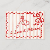 Books for Baby Red Bow Frame Enclosure Card エンクロージャーカード (裏面)