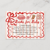 Books for Baby Red Bow Frame Enclosure Card エンクロージャーカード (正面)