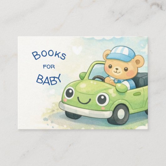 Books for Baby Shower Enclosure Card エンクロージャーカード (正面)