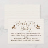 Books For Baby Shower Striped  エンクロージャーカード (正面/裏面)