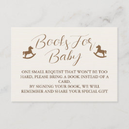 Books For Baby Shower Striped  エンクロージャーカード