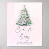 Books for baby sign Winter pink books for baby ポスター (正面)