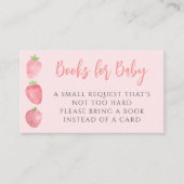 Books For Baby Strawberry Baby Shower エンクロージャーカード (正面)