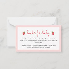 Books for Baby Strawberry Baby Shower Card ノートカード