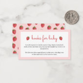 Books for Baby Strawberry Baby Shower Card ノートカード (正面/裏面インサイチュ)