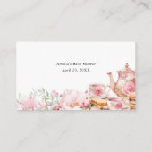 Books for Baby Tea Party Baby Shower  エンクロージャーカード (裏面)