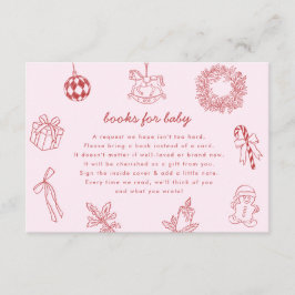 Books for baby whimsical christmas winter girl エンクロージャーカード