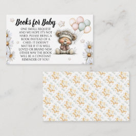 Books For Baby Whimsical Teddy Bear Design エンクロージャーカード