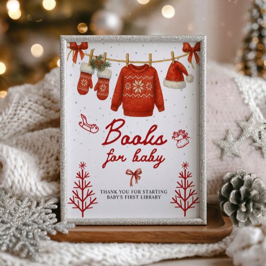 Books for Baby Winter Santa Sign フォトプリント