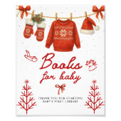 Books for Baby Winter Santa Sign フォトプリント (正面)