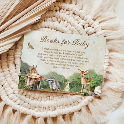 Books for Baby Woodland Forest Animals エンクロージャーカード