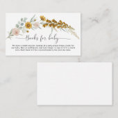 Books for Baby yellow floral Baby Shower custom エンクロージャーカード (正面/裏面)