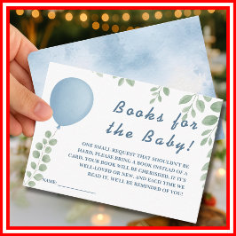 Books For The Baby Shower Game Balloon Eucalyptus エンクロージャーカード
