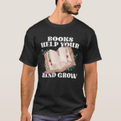 Books Help Your Mind Grow Book  Retro Reading Tシャツ (正面)