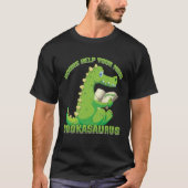Books help your mind grow Bookasaurus Reading Teac Tシャツ (正面)
