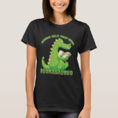 Books help your mind grow Bookasaurus Reading Teac Tシャツ (正面)