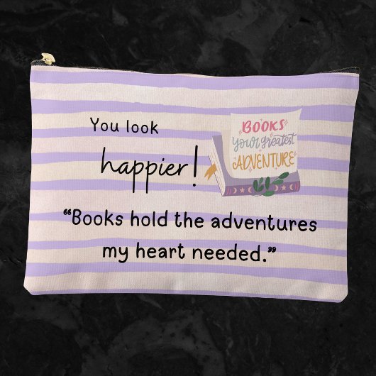 "Books hold the adventures my heart needed" アクセサリーポーチ