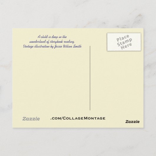 Books in Winter by Jessie Willcox Smith ポストカード (裏面)