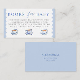 Books Insert Tea Brewing Script Boy Baby Shower エンクロージャーカード