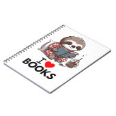 Books Lover Geschenke I love Books für Lesefans ノートブック (左側)