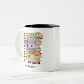 Books Loversにパスポートを登録 ツートーンマグカップ (正面左)