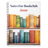 Books Notes For Bookclub Monogrammed ノートブック (正面)