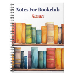 Books Notes For Bookclub Monogrammed ノートブック