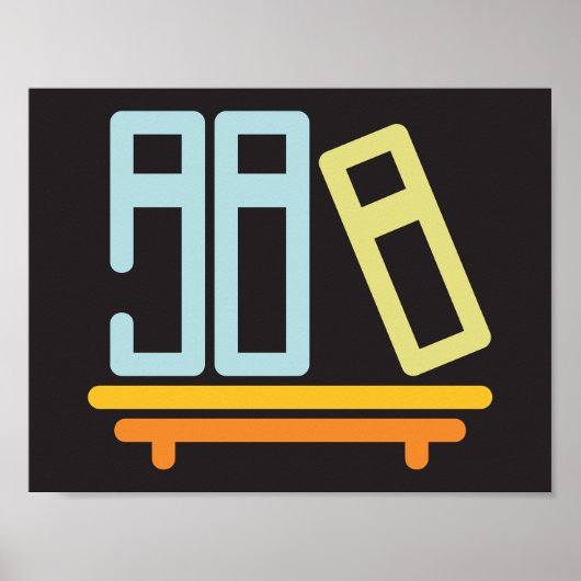 Books On A Shelf Poster ポスター (正面)