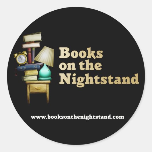 Books on the Nightstand Stickers ラウンドシール (正面)