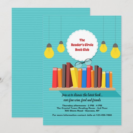 Books on the Shelf招待状 招待状 (正面/裏面)