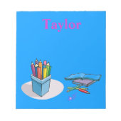 Books & Pencilsカスタマイズ可能メモ帳 ノートパッド (正面)