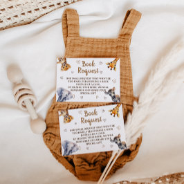 Books Request Animal モダン Baby Shower エンクロージャーカード