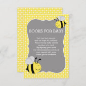Books Request Mommy to Bee Baby Shower エンクロージャーカード (正面/裏面)