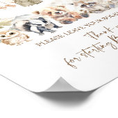 Books Request Woodland Adventure Boy Baby Shower ポスター (角)