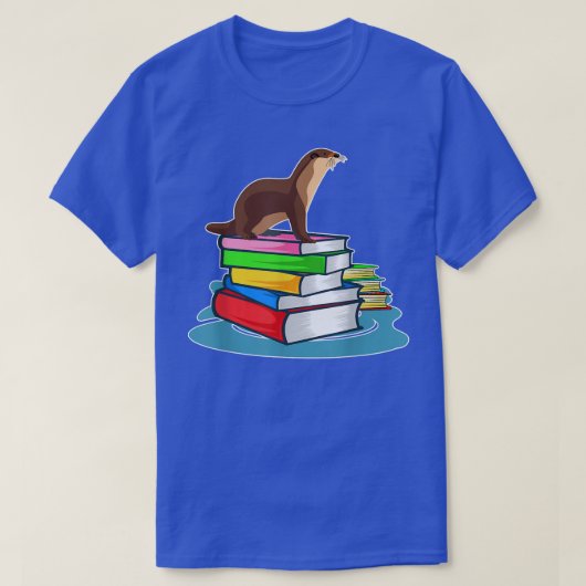 Books Sea Otter Teacher  Tシャツ (デザイン正面)