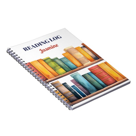Books Student Teacher Reading Monogrammed ノートブック (右側)