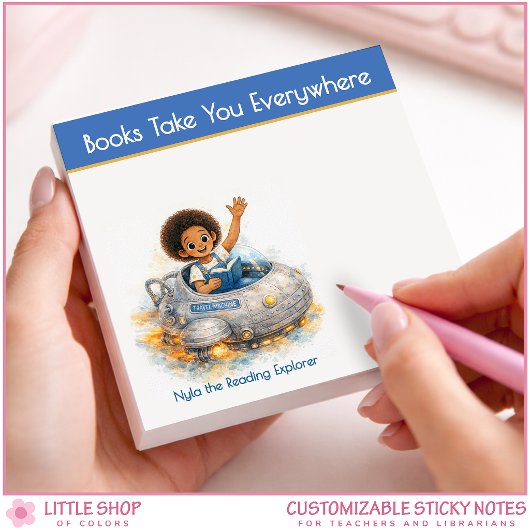 Books Take You Everywhere Personalized Book Lover ポストイット