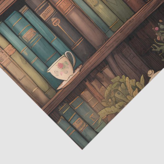 Books, Teapots and Plants on Shelves 薄葉紙 (詳細)