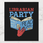 Books - The Librarianパーティーブックラバーギフト ワインラベル (シングルラベル)